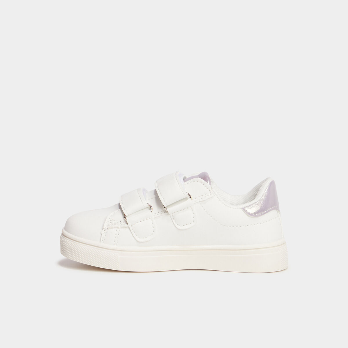 Tennis basses à scratchs Liberto blanc fille