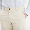 Pantalon chino droit stretch retroussé beige homme