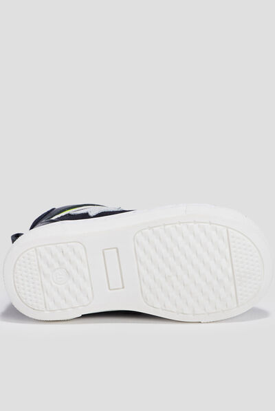 Bottillons en cuir bleu marine bébé garçon