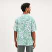 Chemise l&eacute;g&egrave;re textur&eacute;e manches courtes vert homme