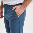 Pantalon chino droit extensible bleu gris homme