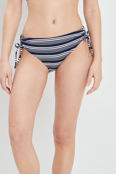 Culotte midi bas de maillot de bain multicolore femme
