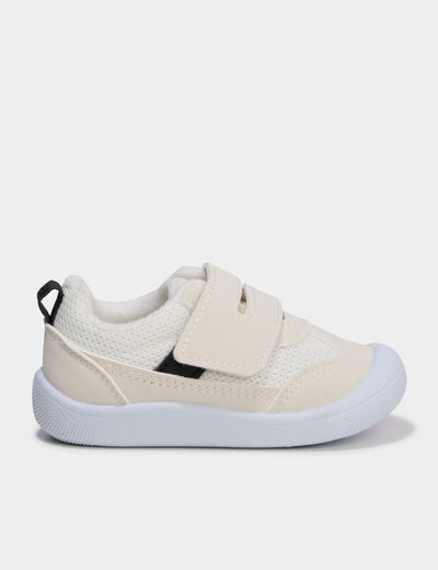 Tennis basses &agrave; semelles flex blanc b&eacute;b&eacute; gar&ccedil;on