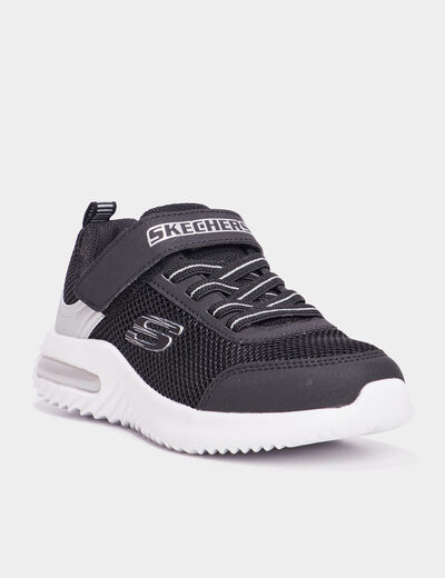 Baskets running Skechers Bounder Tech noir garçon