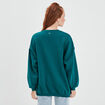 Sweat oversize mi-long col rond Creeks vert femme