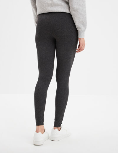 Legging taille élastiquée gris foncé femme