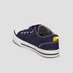 Tennis en toile bout renforc&eacute; &agrave; lacets bleu marine gar&ccedil;on
