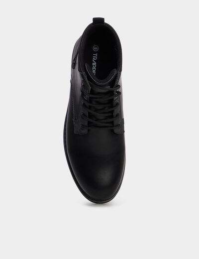 Bottines &agrave; lacets noir homme