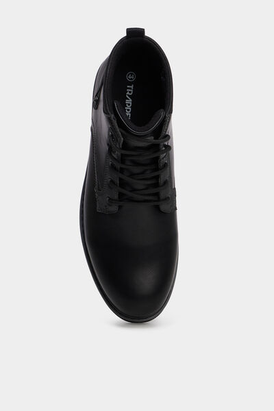 Bottines &agrave; lacets noir homme