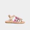 Sandales plates avec brides multicolore fille