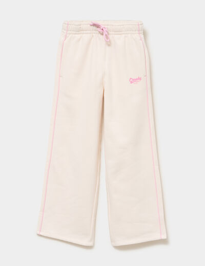 Pantalon de jogging wide leg creme fille