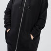 Sweat à capuche zippé noir femme grande taille