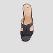 Mules à talons noir femme