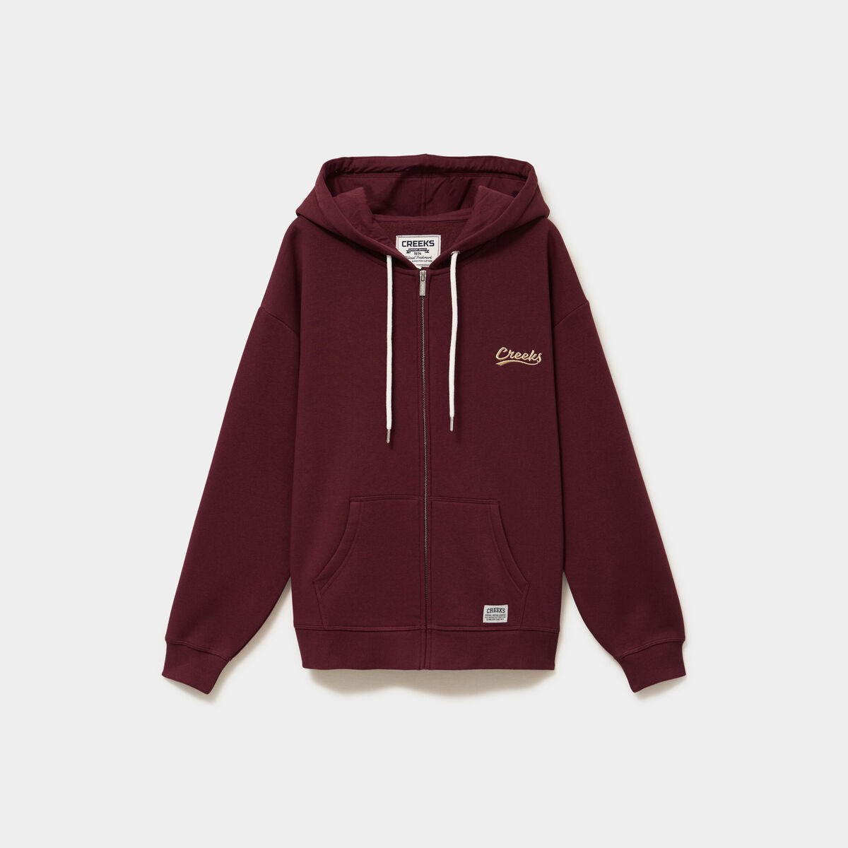 Sweat zipp&eacute; &agrave; capuche violet fonc&eacute; femme