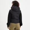 Doudoune rembourr&eacute;e sans manches capuche noir femme