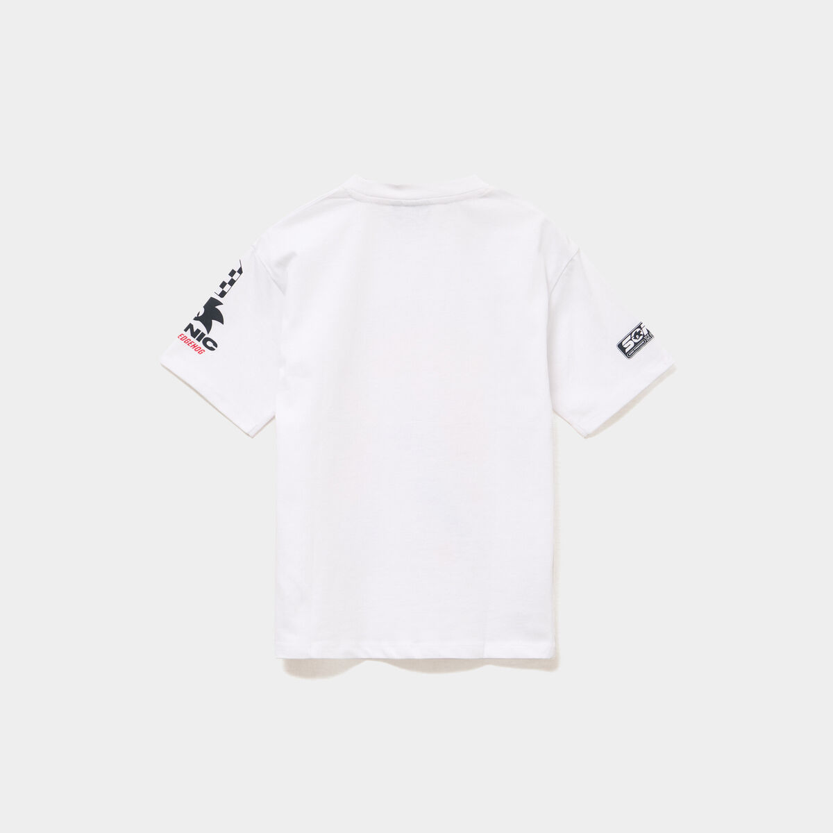 T-shirt manches courtes coton Sonic blanc gar&ccedil;on
