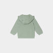 Sweat zippé paillettes à capuche vert kaki bébé fille