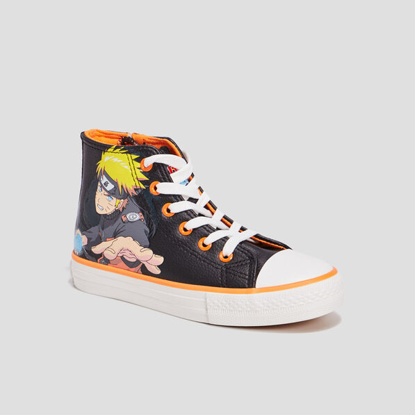Baskets montantes Naruto noir garçon