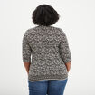 T-shirt manches 3/4 noir femme grande taille
