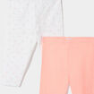 Lot 2 leggings en coton taille standard blanc bébé fille