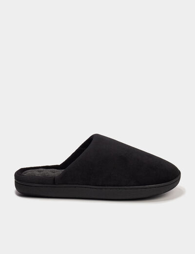 Chaussons mules noir homme