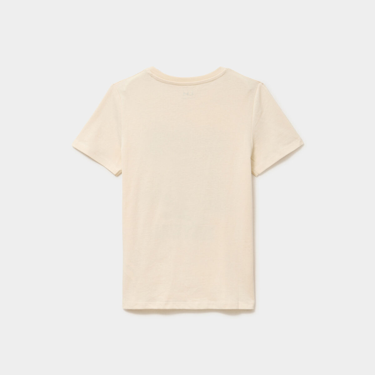 T-shirt manches courtes coton ecru gar&ccedil;on