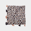 Foulard motif panth&egrave;re sable femme