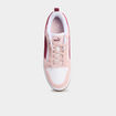 Tennis basses à lacets en cuir Puma rose femme