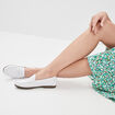 Mocassins en cuir blanc femme