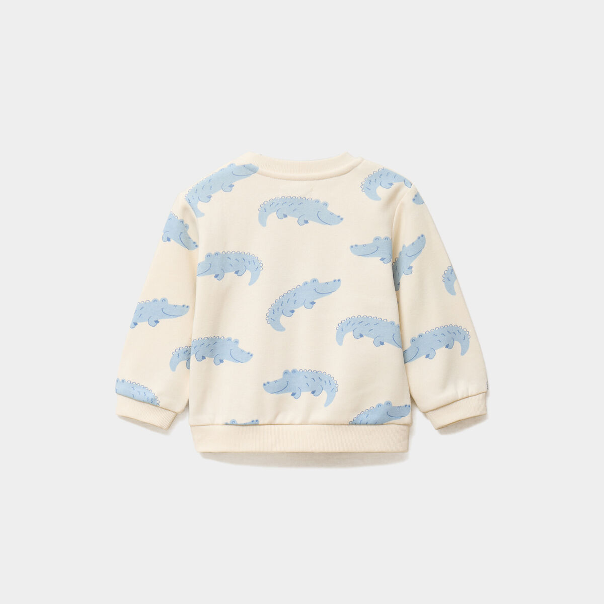 Sweat molletonn&eacute; manches longues ecru b&eacute;b&eacute; gar&ccedil;on
