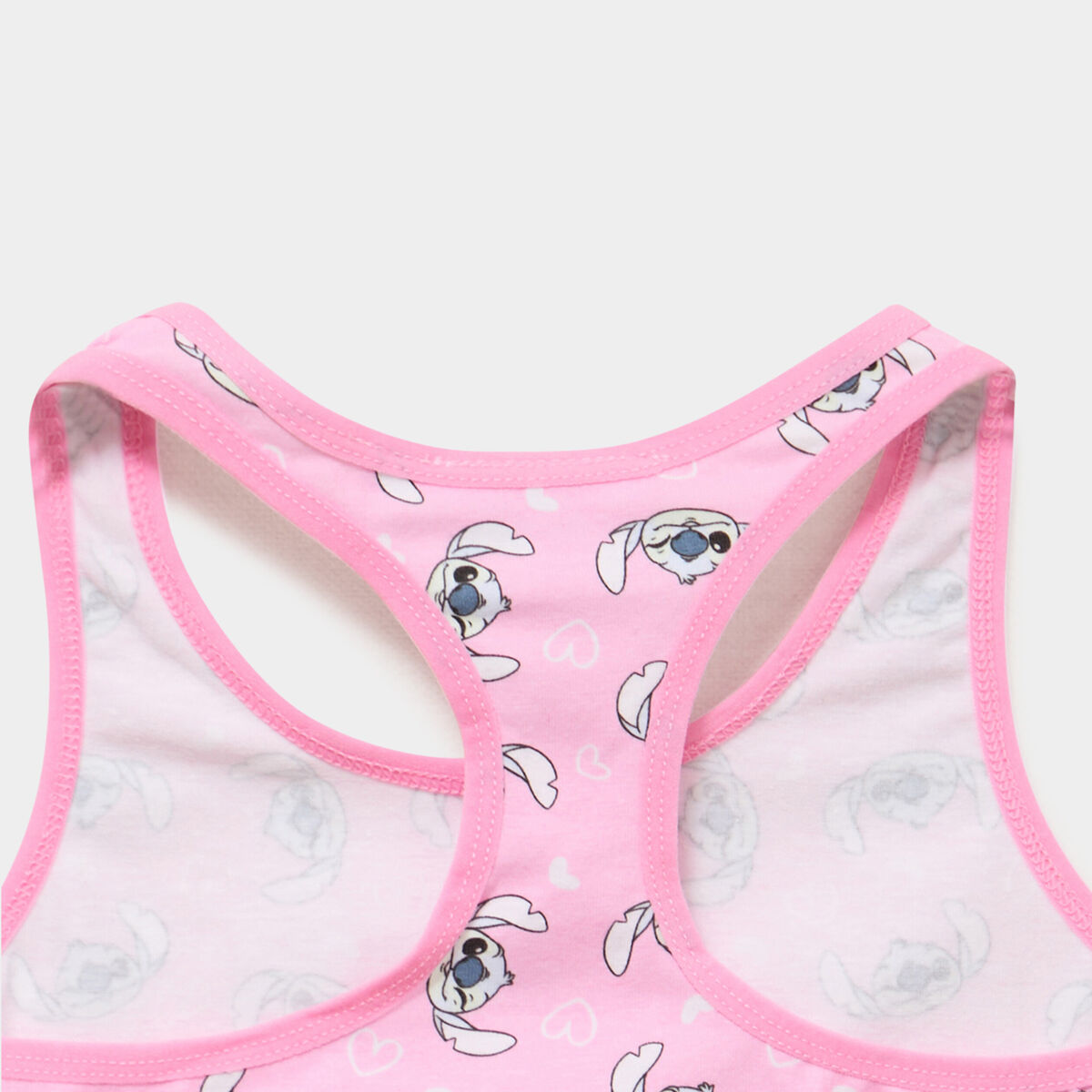 Lot 2 brassi&egrave;res dos nageur Stitch rose fille