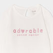 T-shirt manches longues coton blanc bébé fille