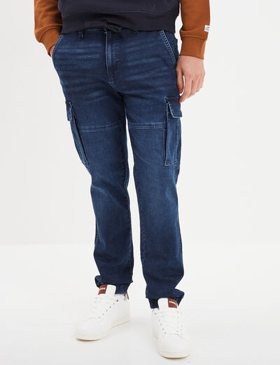 Jeans cargo slim Liberto denim stone homme