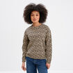 Sweat col rond manches longues sable femme
