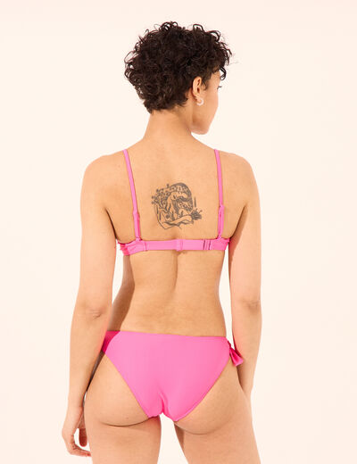 Haut de maillot de bain forme push up rose fushia femme