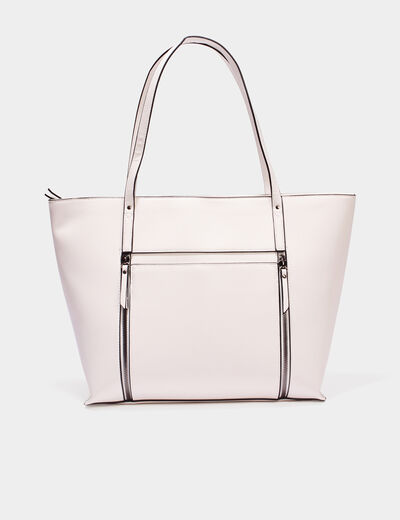 Sac cabas trapèze ivoire femme