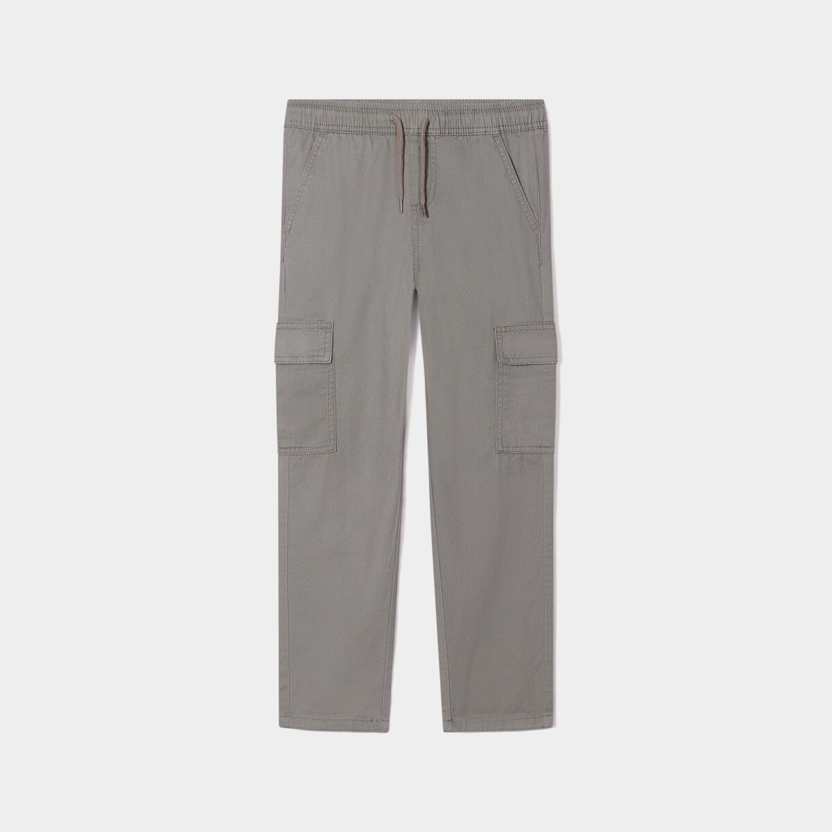 Pantalon cargo taille élastiquée vert kaki garçon