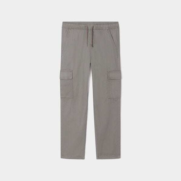 pantalon cargo taille elastiquee vert kaki garcon Pantalon cargo taille élastiquée vert kaki garçon