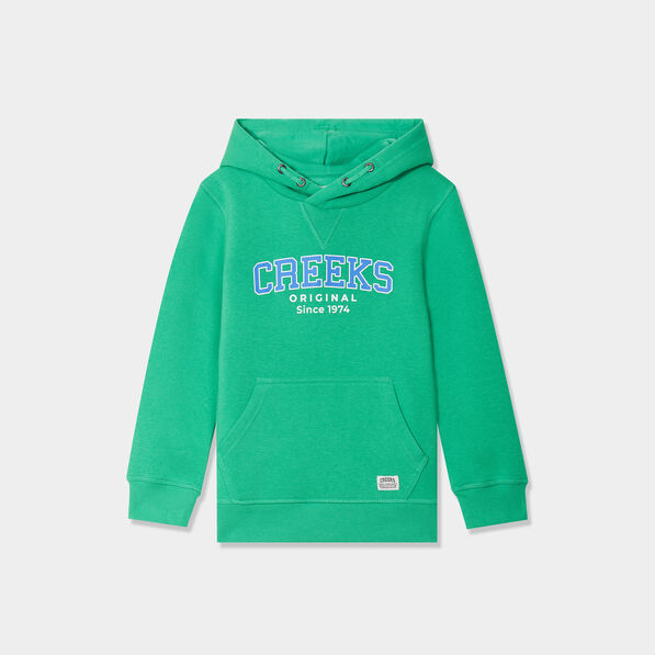 Sweat à capuche hoodie Creeks vert garçon