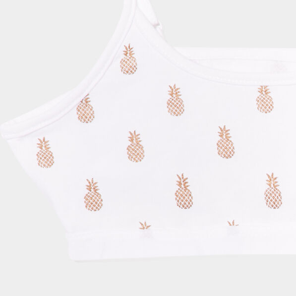 lot 2 brassieres ananas blanc fille Lot 2 brassières ananas blanc fille