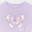 T-shirt noué manches courtes coton mauve fille