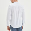 Chemise droite imprimée manches longues blanc homme