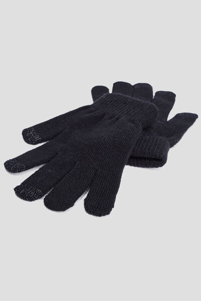 Gants tactiles noir femme