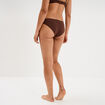 Culotte microfibre sans coutures marron femme