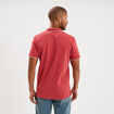 Polo piqu&eacute; coton manches courtes rose framboise homme