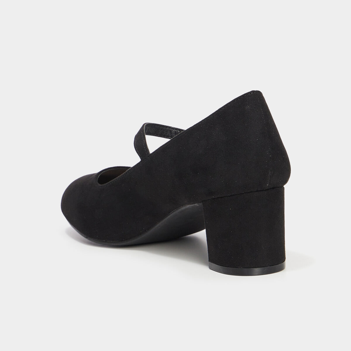 Escarpins &agrave; bride talons carr&eacute;s noir femme