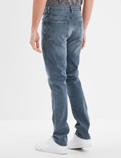 Jeans straight 5 poches Liberto bleu gris homme