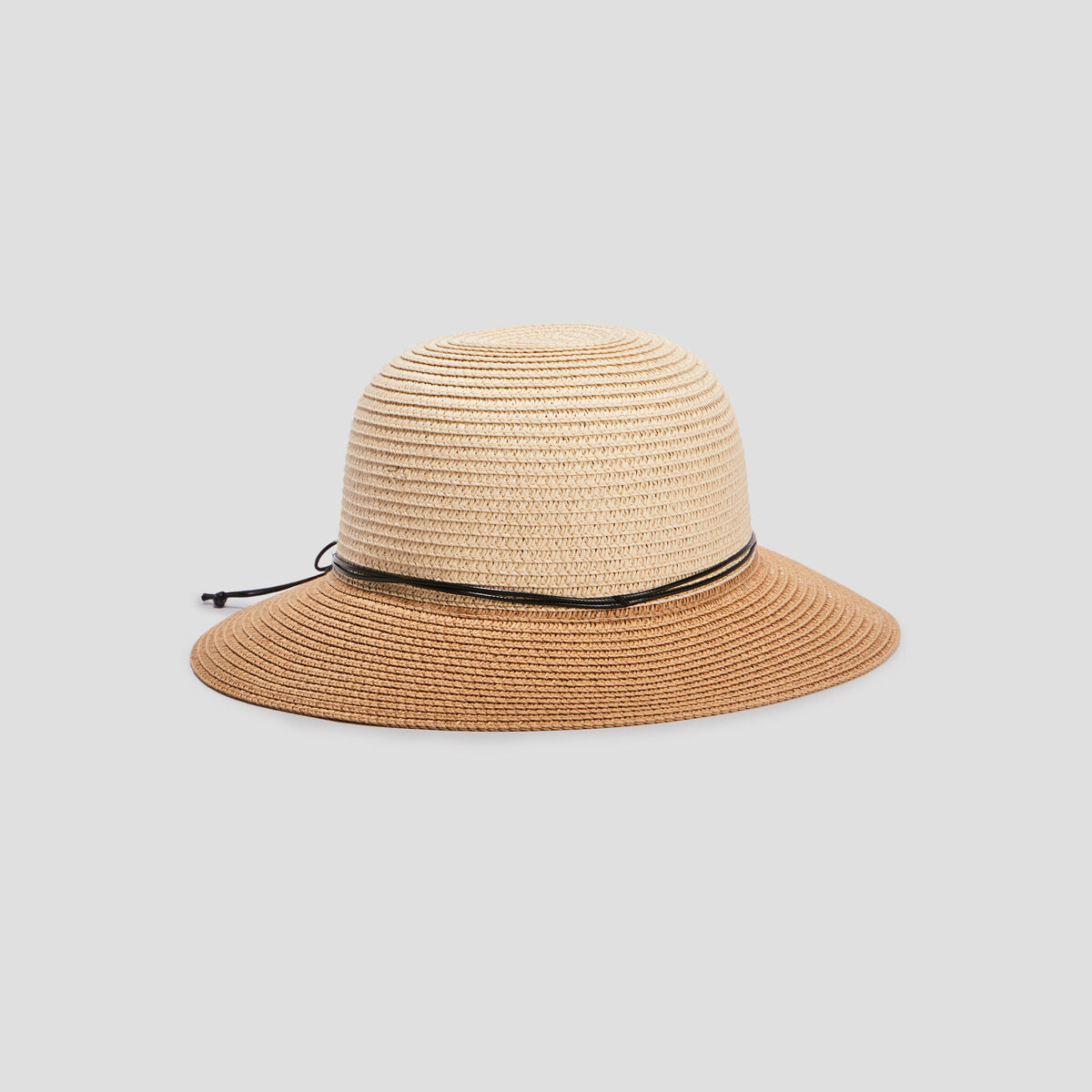 Chapeau en paille beige femme