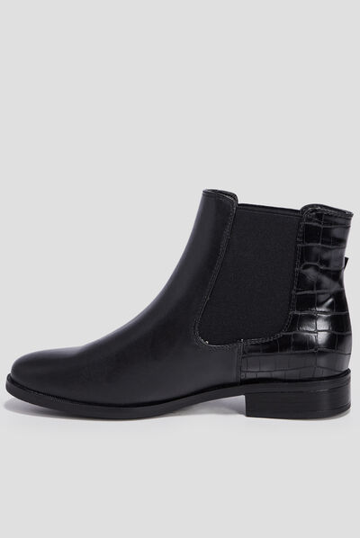 Bottines chelsea plates noir femme