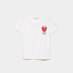 T-shirt F&ecirc;te des m&egrave;res &agrave; message coton blanc femme